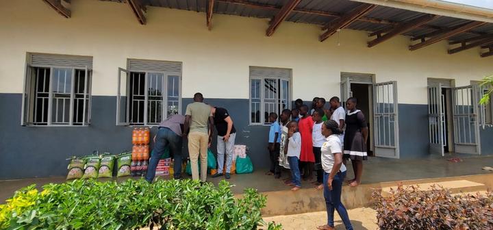 Outside the Ewafe home.